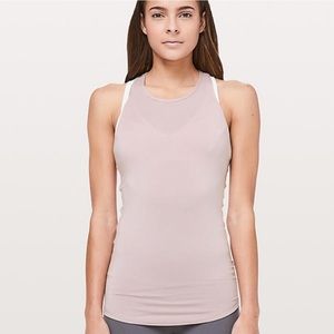 pink asymmetrical back tanktop